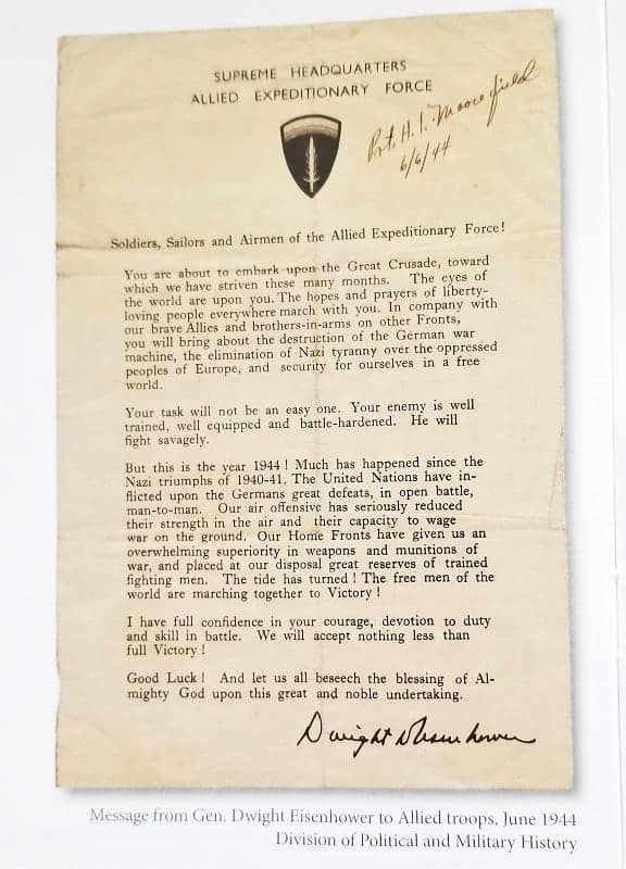 D-Day - Normandy France General Eisenhower Letter June 1944