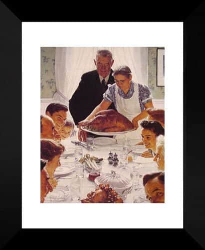 Norman Rockwell - Freedom from Want picture - family eating turkey