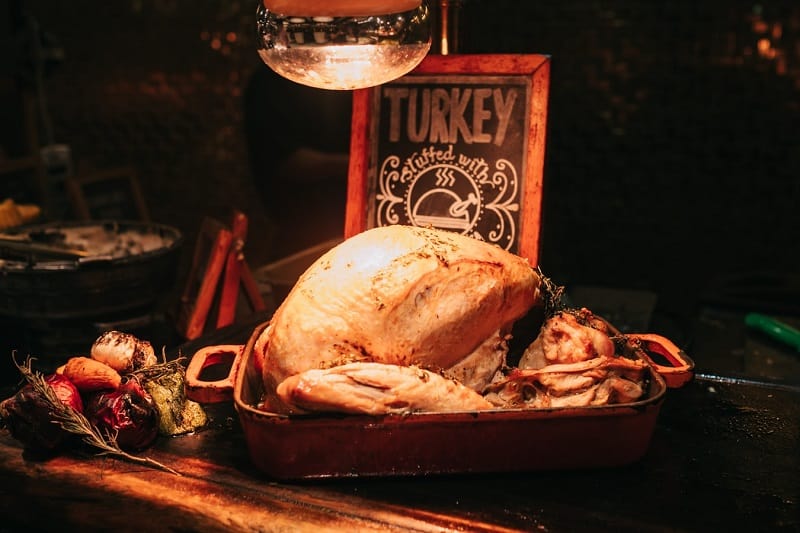 Turkey in pan