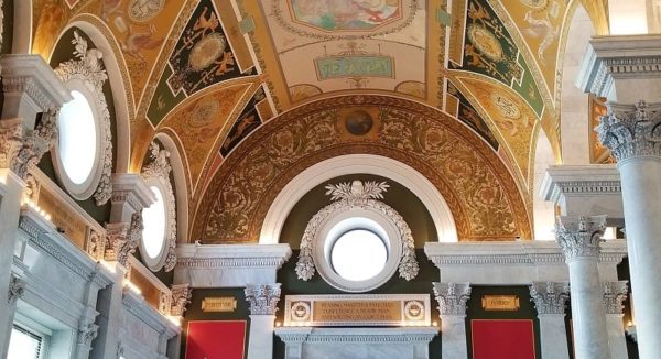 Washington DC Museums - Library of Congress view of ceiling