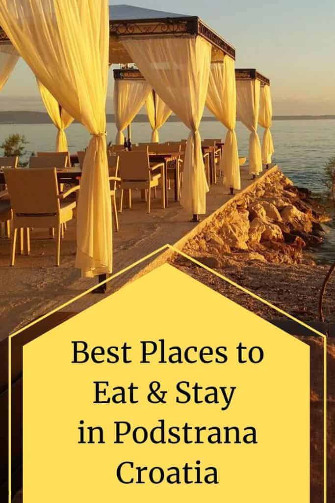 Best restaurants with outdoor seating Podstrana Croatia