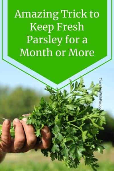 simple tip to keep parsley fresh