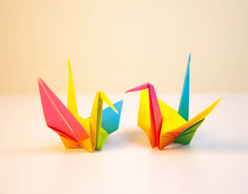 origami cranes - things to do when bored