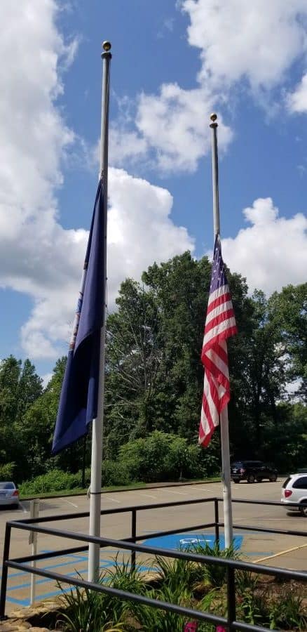 Flags at half mast in Virginia