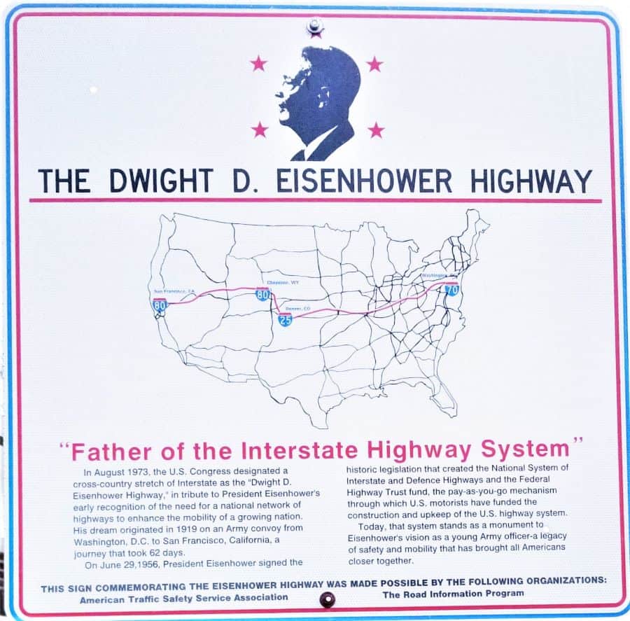Eisenhower Highway sign