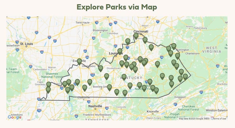 Kentucky State Parks Map