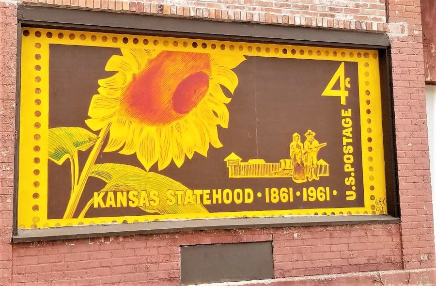 Centennial Stamp Street Art Mural Abilene Kansas