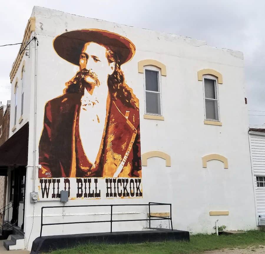 Mural of Federal Marshal Wild Bill Hickok in Abilene Kansas