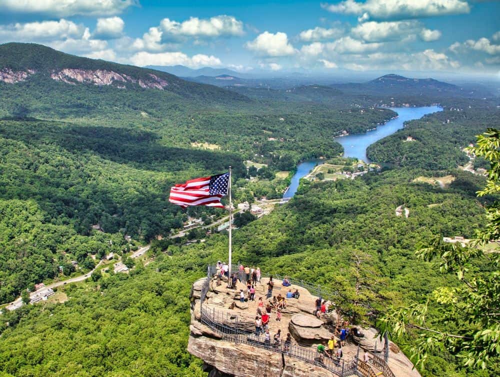 Spectacular View from Chimney Rock North Carolina