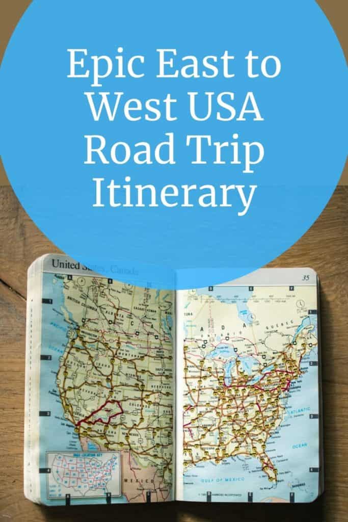 USA Road Trip map for pinterest