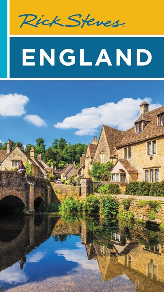 Front cover of Rick Steves England Travel Guide with photo of a Cotswolds Village scene