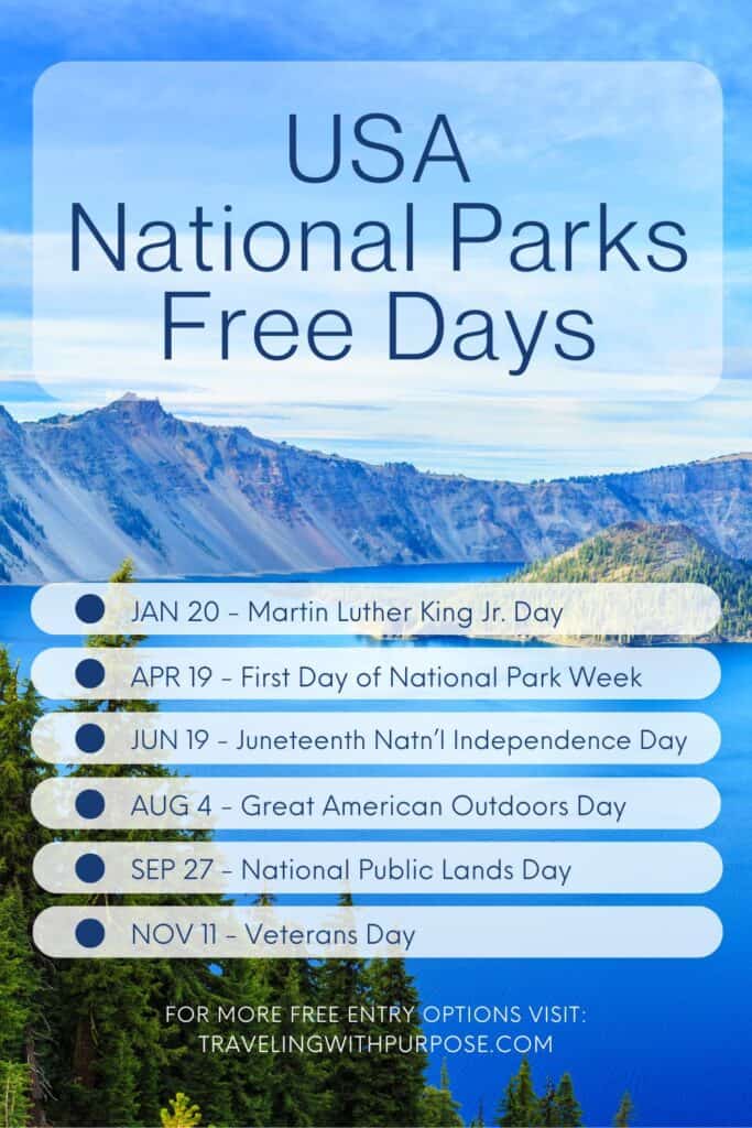 2025 National Park Free Admission Days