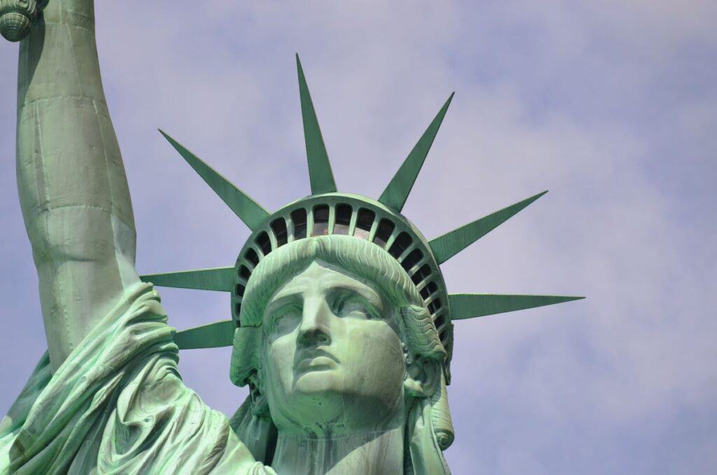 Close-up of the Statue of Liberty in New York City - one of the National Parks requiring a reservation.