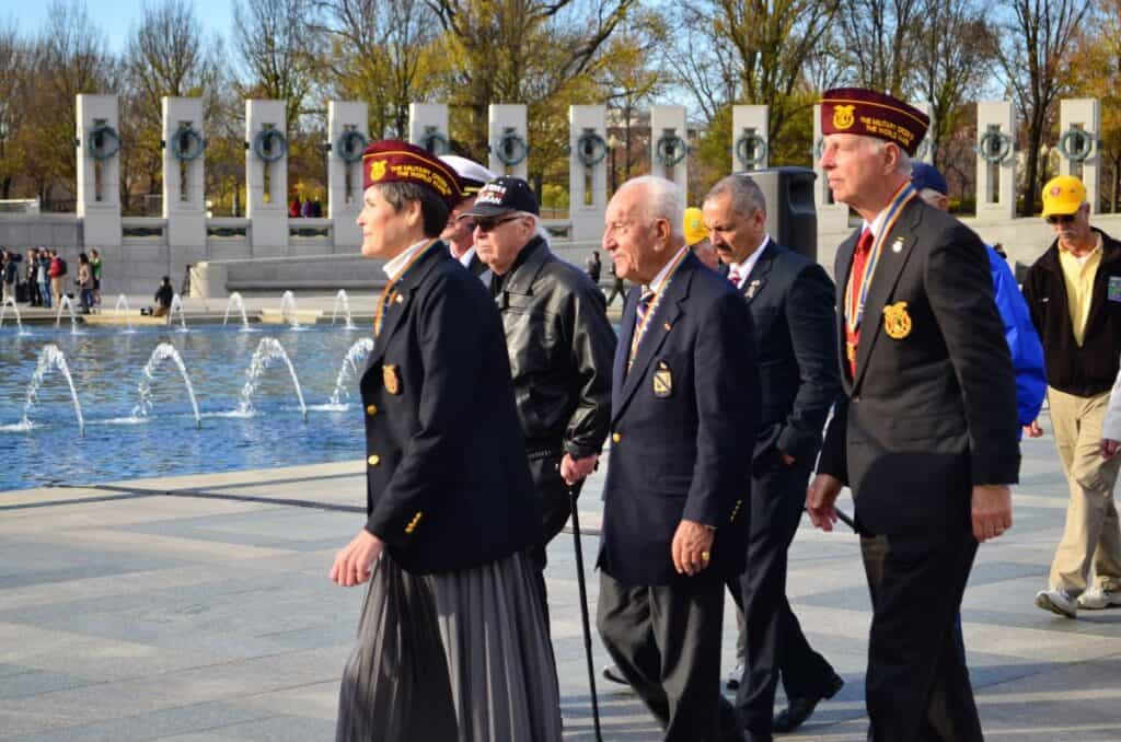 Veterans at Pearl Harbor Memorial Ceremony at the World War II Memorial in Washington DC